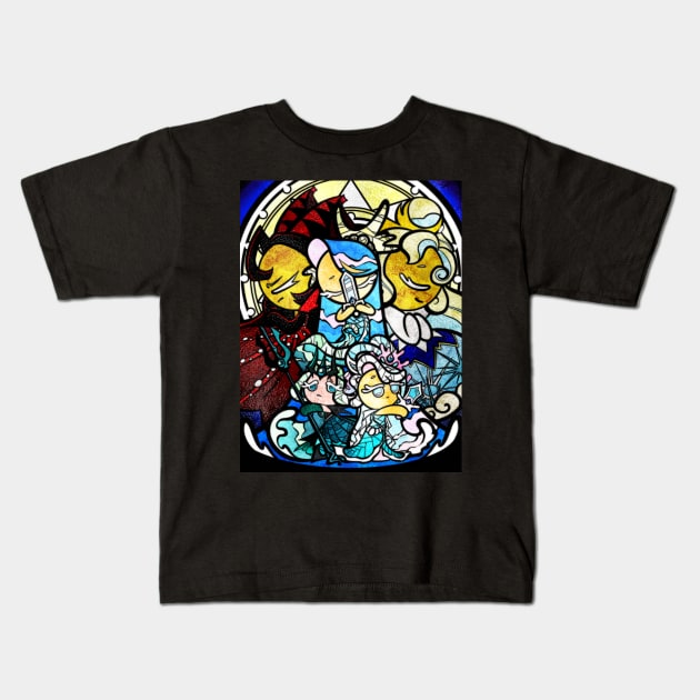 Sea fairy and moonlight - stained glass cookie run mural Kids T-Shirt by Quimser